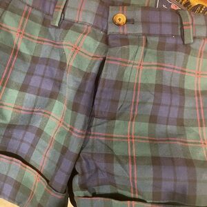 Vineyard Vines Green and Blue Plaid Men's Shorts